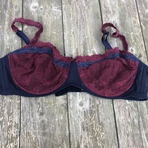 Burgundy bra
